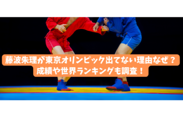 藤波朱理が東京オリンピック出てない理由なぜ？成績や世界ランキングも調査！