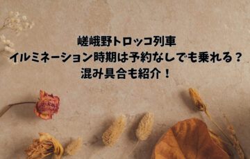 嵯峨野トロッコ列車イルミネーション時期は予約なしでも乗れる？混み具合も紹介！